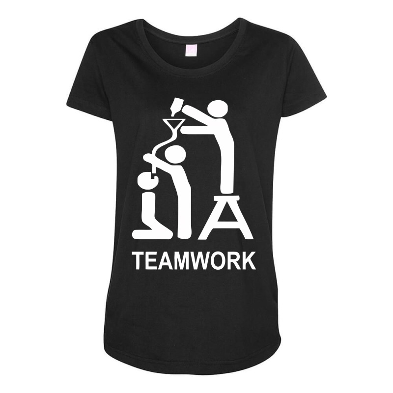 Team Work Funny Maternity Scoop Neck T-shirt by candrashop | Artistshot