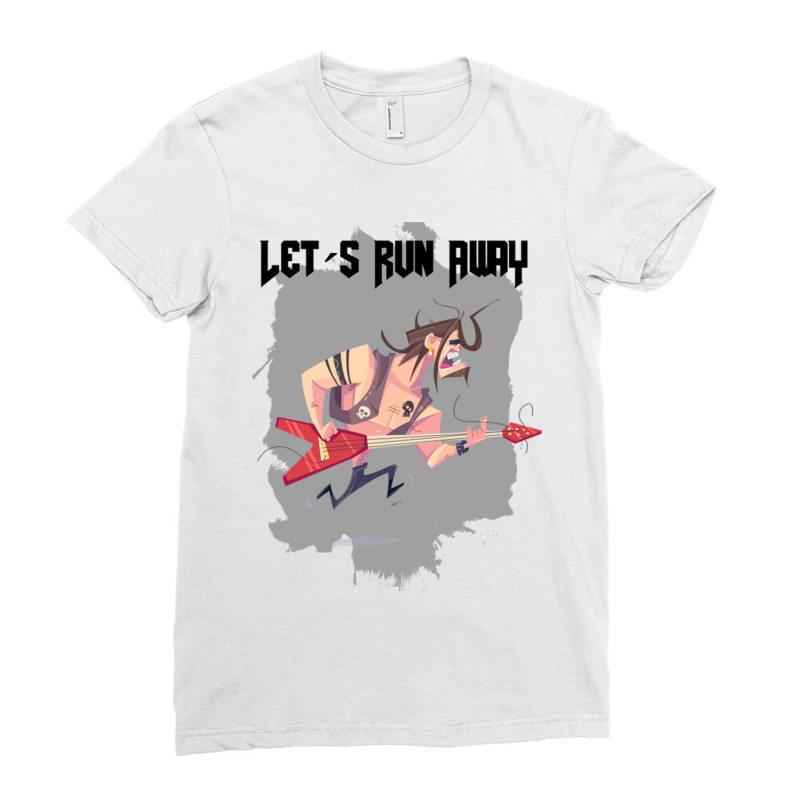 Let´s Run Away Old School Ladies Fitted T-Shirt by apolitery | Artistshot