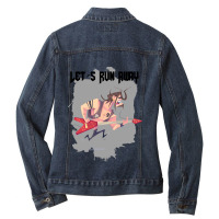 Let´s Run Away Old School Ladies Denim Jacket | Artistshot