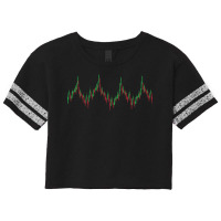 Heartbeat Candlestick Chart Exchange Stock Market Scorecard Crop Tee | Artistshot