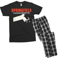 Springfield Massachusett Usa State America Travel Bay Stater T Shirt Men's T-shirt Pajama Set | Artistshot