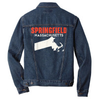 Springfield Massachusett Usa State America Travel Bay Stater T Shirt Men Denim Jacket | Artistshot