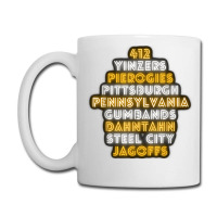 Pittsburgh 412 Jagoffs Yinzers Steel City Funny Retro Coffee Mug | Artistshot