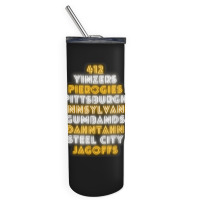 Pittsburgh 412 Jagoffs Yinzers Steel City Funny Retro Skinny Tumbler | Artistshot