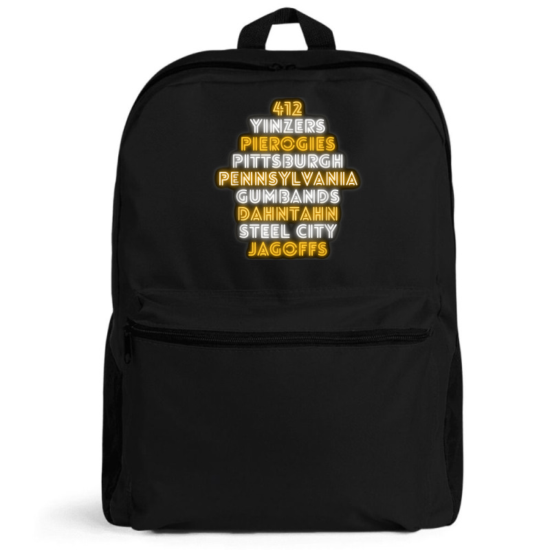 Pittsburgh 412 Jagoffs Yinzers Steel City Funny Retro Backpack | Artistshot