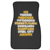 Pittsburgh 412 Jagoffs Yinzers Steel City Funny Retro Front Car Mat | Artistshot