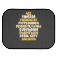 Pittsburgh 412 Jagoffs Yinzers Steel City Funny Retro Rear Car Mat | Artistshot