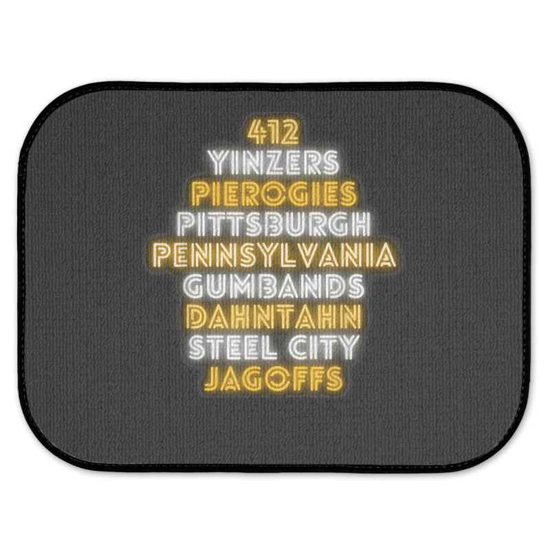 Pittsburgh 412 Jagoffs Yinzers Steel City Funny Retro Rear Car Mat | Artistshot