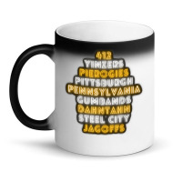 Pittsburgh 412 Jagoffs Yinzers Steel City Funny Retro Magic Mug | Artistshot