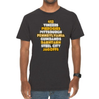 Pittsburgh 412 Jagoffs Yinzers Steel City Funny Retro Vintage T-shirt | Artistshot