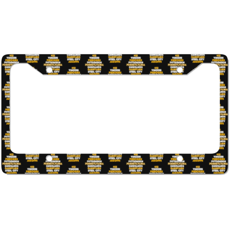 Pittsburgh 412 Jagoffs Yinzers Steel City Funny Retro License Plate Frame | Artistshot