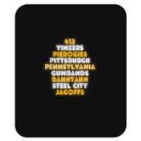 Pittsburgh 412 Jagoffs Yinzers Steel City Funny Retro Mousepad | Artistshot