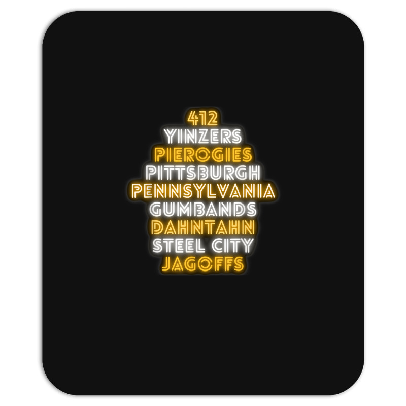 Pittsburgh 412 Jagoffs Yinzers Steel City Funny Retro Mousepad | Artistshot