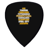 Pittsburgh 412 Jagoffs Yinzers Steel City Funny Retro Shield S Patch | Artistshot