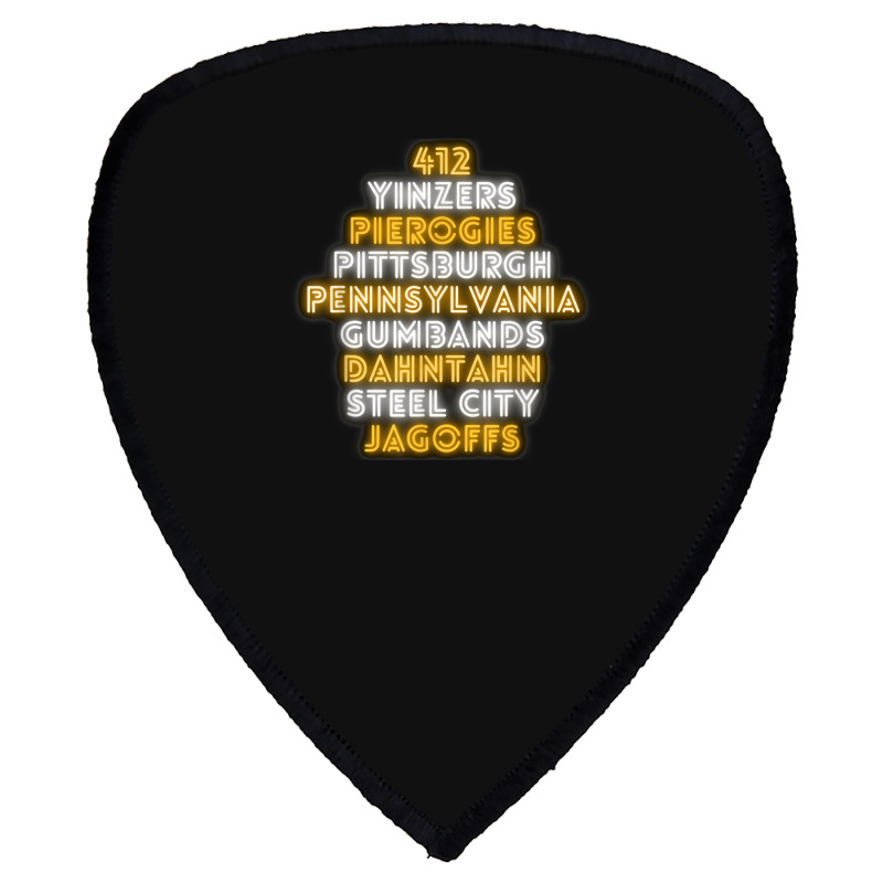 Pittsburgh 412 Jagoffs Yinzers Steel City Funny Retro Shield S Patch | Artistshot