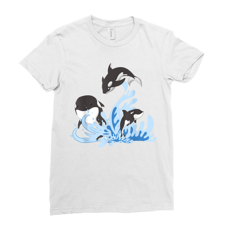 Killer Whale Underwater Ocean Animal Diving Gift Orca Ladies Fitted T-Shirt by SparkleTzeremes | Artistshot