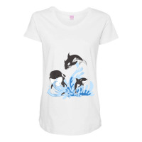 Killer Whale Underwater Ocean Animal Diving Gift Orca Maternity Scoop Neck T-shirt | Artistshot