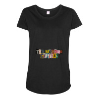 The Murder Capital Ransomnote Maternity Scoop Neck T-shirt | Artistshot