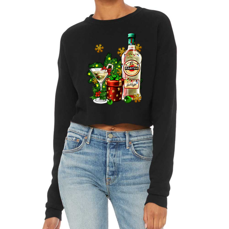 Cocrtail Martini And Gift And Snow Cropped Sweater by AdoDesignShop | Artistshot