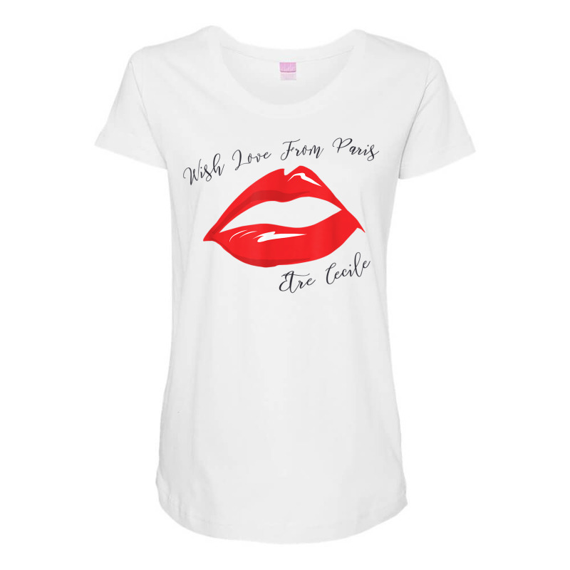 Ma Chérie Paris I Love Paris Eiffel Tower France T Shirt Maternity Scoop Neck T-shirt by hin | Artistshot