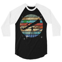 Planets Of Solar System Telescope Astronomy Science Fan 3/4 Sleeve Shirt | Artistshot