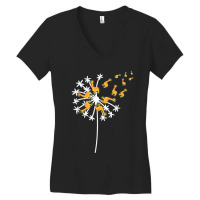 Dandelion Flying Giraffe Flower Wildlife Zookeeper Herbalist Women's V-neck T-shirt | Artistshot