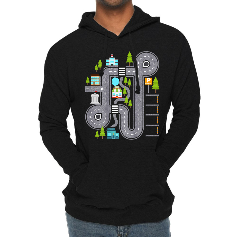 Play Cars On Daddy's Back Gift For Dad Kids Lightweight Hoodie | Artistshot