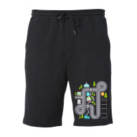 Play Cars On Daddy's Back Gift For Dad Kids Fleece Short | Artistshot