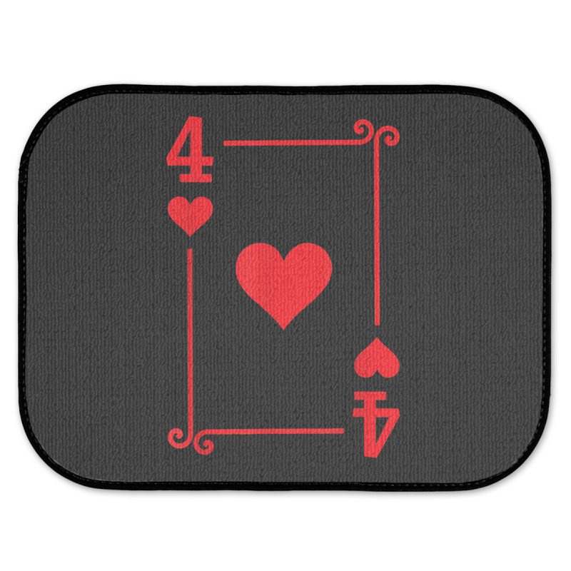 Playing Cards Matching Hearts Card Suits Four Card Rear Car Mat | Artistshot