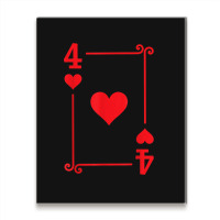 Playing Cards Matching Hearts Card Suits Four Card Metal Print Vertical | Artistshot