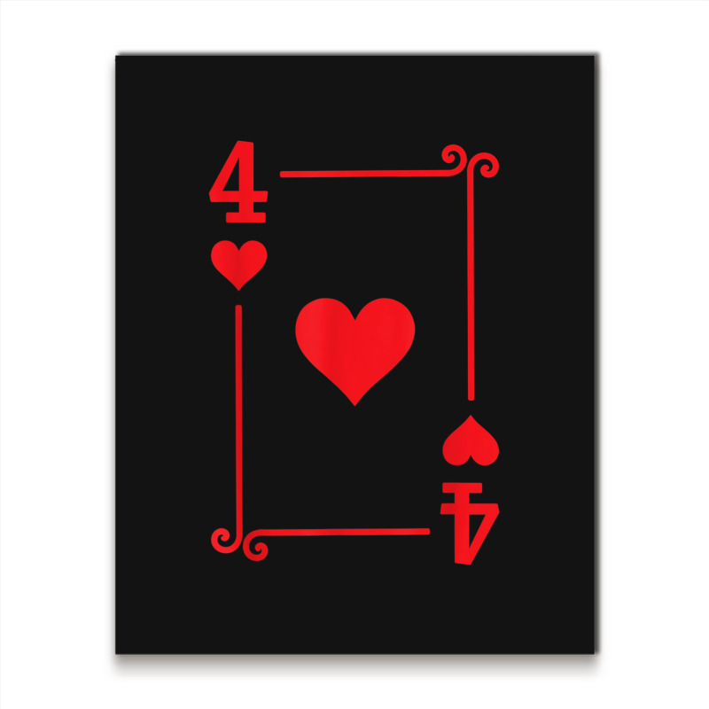 Playing Cards Matching Hearts Card Suits Four Card Metal Print Vertical | Artistshot