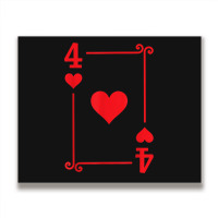 Playing Cards Matching Hearts Card Suits Four Card Metal Print Horizontal | Artistshot