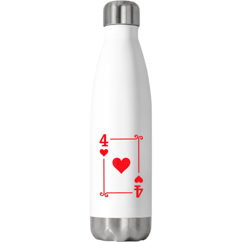 Playing Cards Matching Hearts Card Suits Four Card Stainless Steel Water Bottle | Artistshot