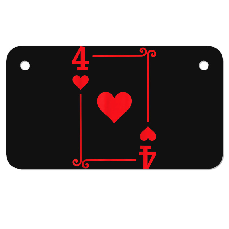 Playing Cards Matching Hearts Card Suits Four Card Motorcycle License Plate | Artistshot