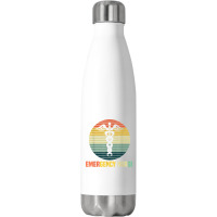 Retro Emergency Room Nurse Er Nursing Stainless Steel Water Bottle | Artistshot