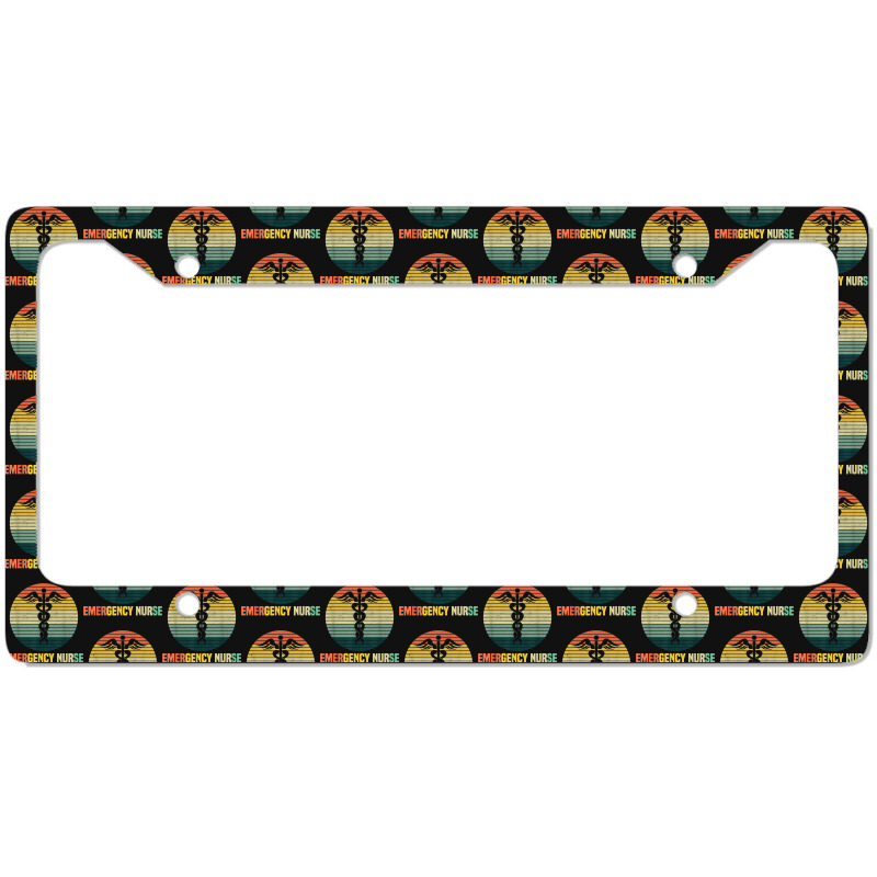 Retro Emergency Room Nurse Er Nursing License Plate Frame | Artistshot