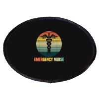 Retro Emergency Room Nurse Er Nursing Oval Patch | Artistshot