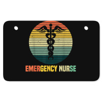 Retro Emergency Room Nurse Er Nursing Atv License Plate | Artistshot