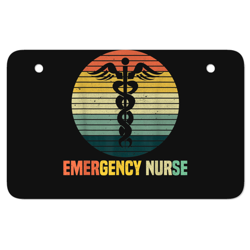 Retro Emergency Room Nurse Er Nursing Atv License Plate | Artistshot