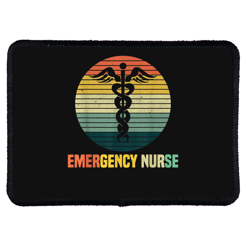 Retro Emergency Room Nurse Er Nursing Rectangle Patch | Artistshot