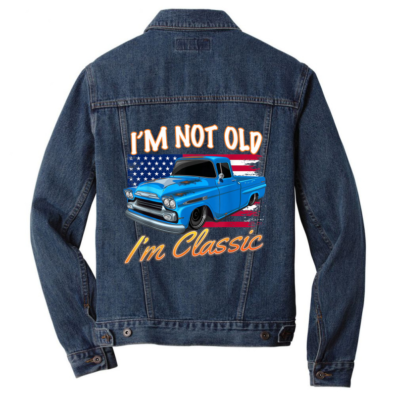 I'm Not Old I'm Classic Flag Funny Car Men's Women's Men Denim Jacket | Artistshot