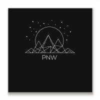 Pnw Pacific Northwest Mountains Hiking Outdoor Nature Metal Print Square | Artistshot