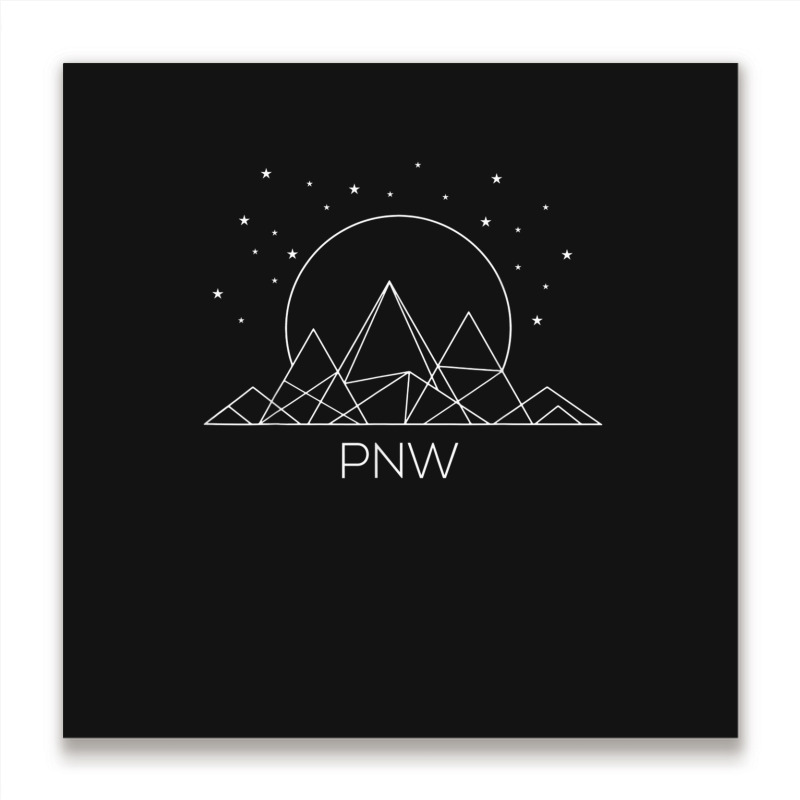 Pnw Pacific Northwest Mountains Hiking Outdoor Nature Metal Print Square | Artistshot