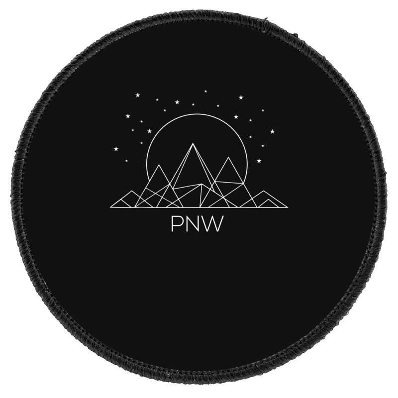 Pnw Pacific Northwest Mountains Hiking Outdoor Nature Round Patch | Artistshot