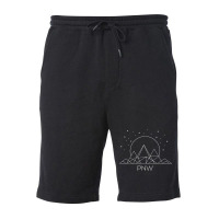 Pnw Pacific Northwest Mountains Hiking Outdoor Nature Fleece Short | Artistshot