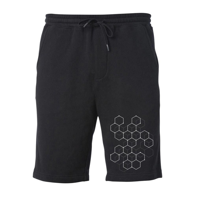 Hexagon Pattern Mathematics Science Graphic Design Light Fleece Short by CaseVillarreal | Artistshot