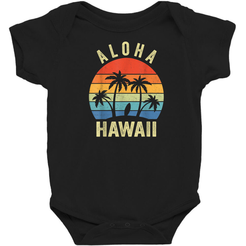 Aloha Hawaii Hawaiian Island Shirt Palm Beach Surfboard Surf Baby Bodysuit by AndrewRobertHenzel | Artistshot