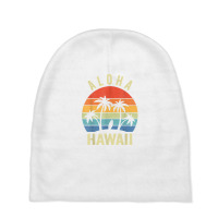 Aloha Hawaii Hawaiian Island Shirt Palm Beach Surfboard Surf Baby Beanies | Artistshot