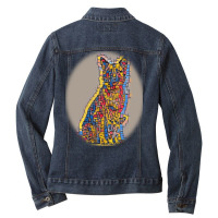 German Shepherd, 3 Years Old,old, Sitting In Ladies Denim Jacket | Artistshot