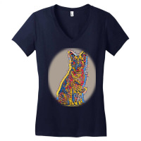 German Shepherd, 3 Years Old,old, Sitting In Women's V-neck T-shirt | Artistshot